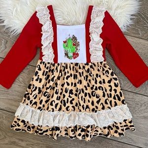 Leopard Ruffle Cactus Dress